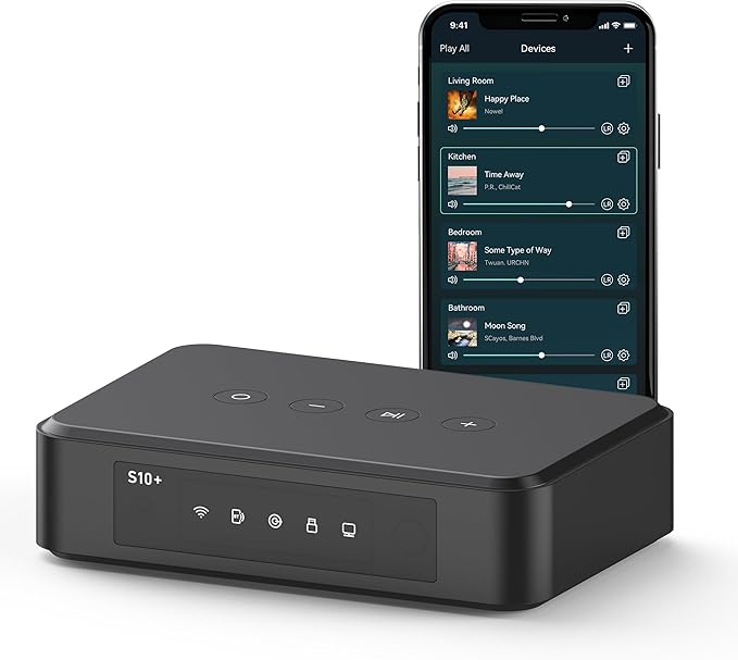 Arylic S10+ AirPlay Audio Receiver, WiFi & Bluetooth Music Streamer, Streams HD by Arylic