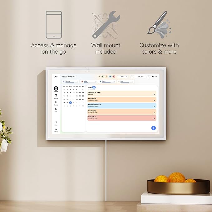 Digital Calendar, 15.6 inch Wall Planner & Chore Chart, Rechargeable Full HD - Image 4