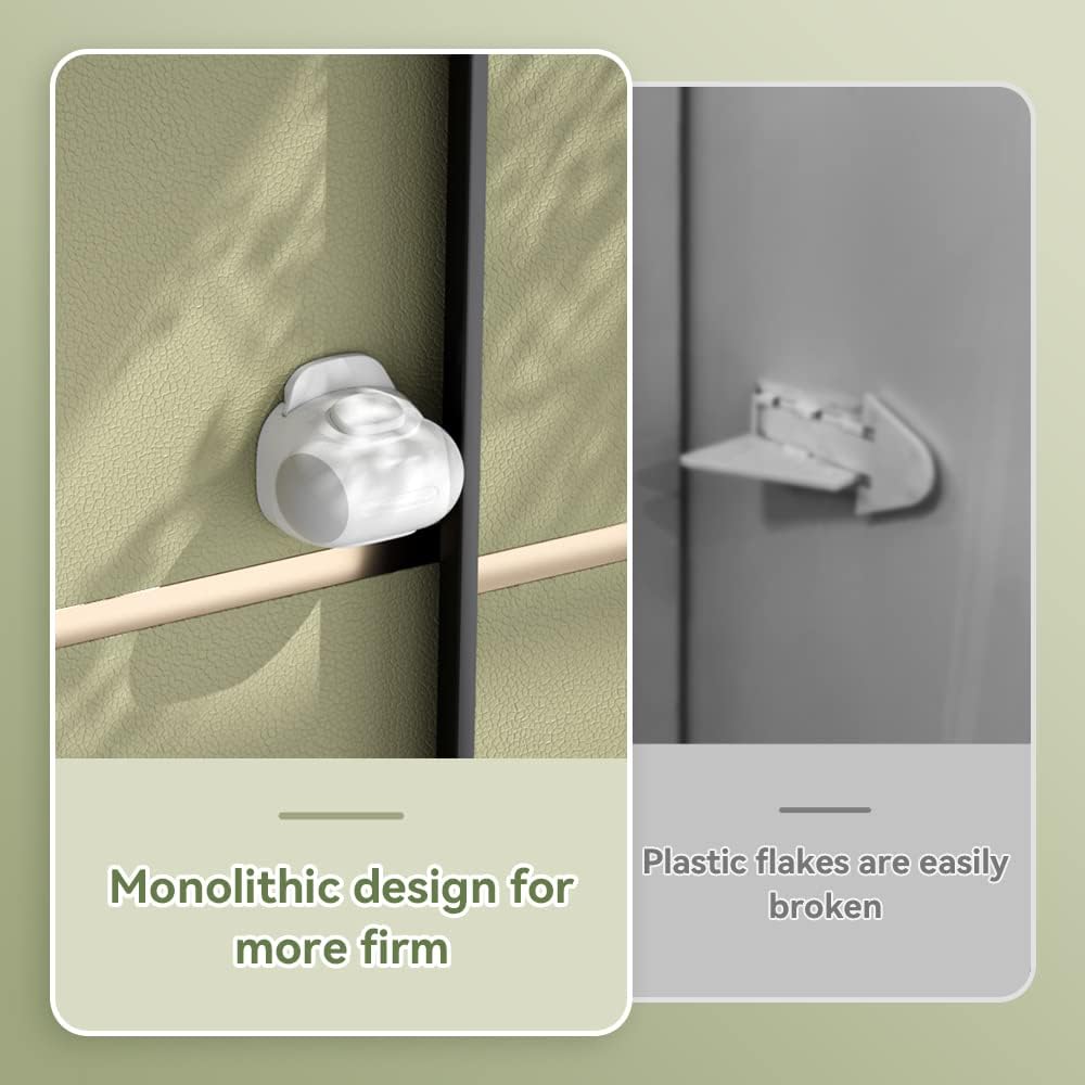 SAFELON 2 PCS Baby Safety Sliding Window Lock, Childproof Patio Closet Door Locks, Easy to Install No Drill