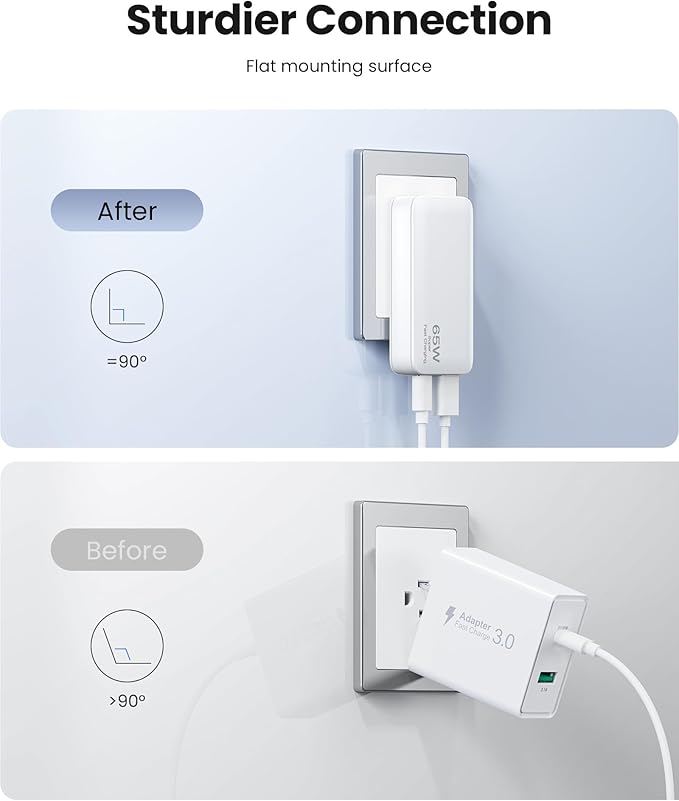 65W Ultra-Thin Foldable Charging Plug USB-C, Portable Mobile Phone and Laptop - Image 5