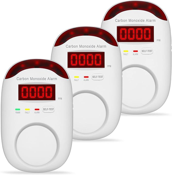 3 Packs Carbon Monoxide Detectors by HembisenSafetyProducts
