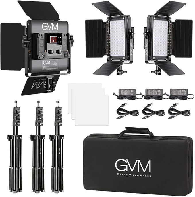GVM RGB LED Video Lighting Kit, 800D Studio Video Lights - Image 6