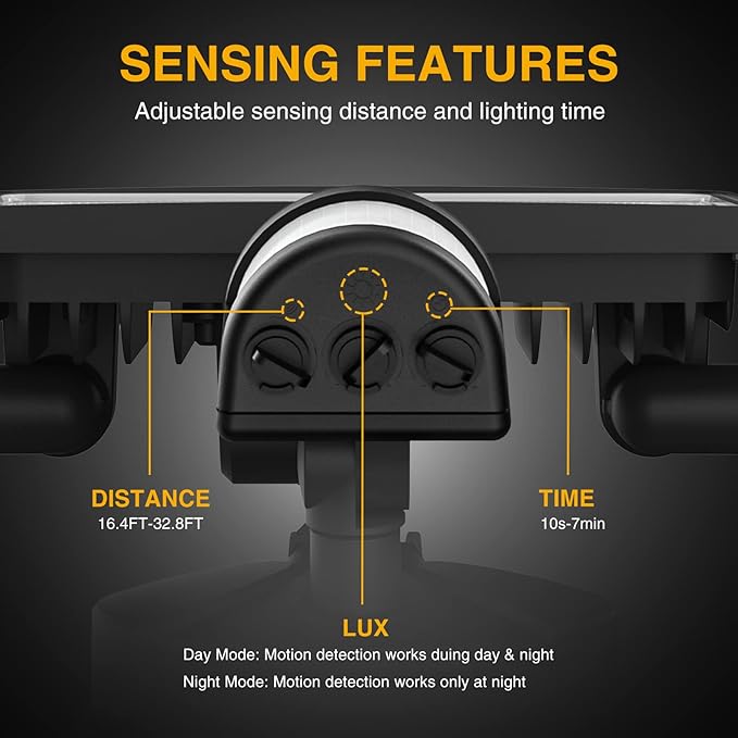 Onforu 100W LED Security Lights Motion Sensor Light Outdoor, 9000lm Super - Image 5
