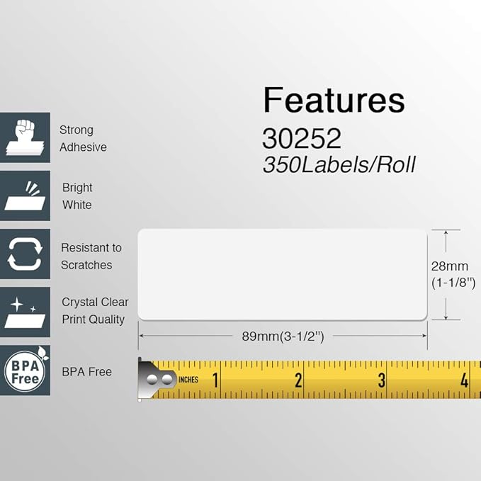 BETCKEY - Compatible DYMO 30252 Address & Barcode Labels - Compatible - Image 2