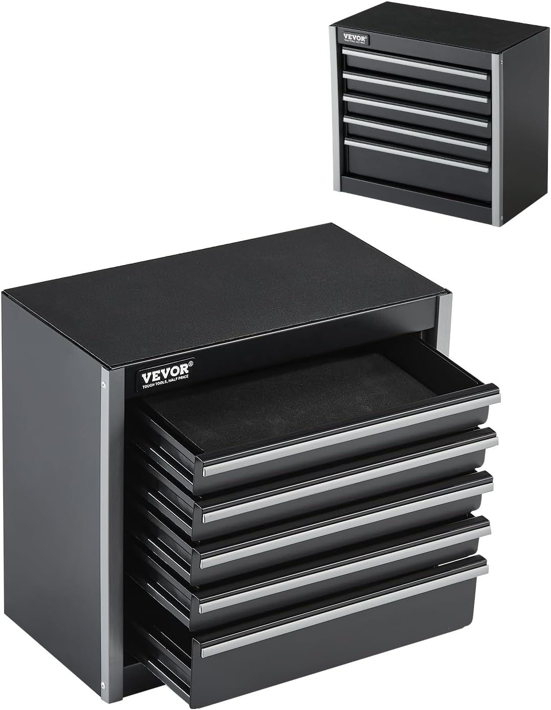 vevor metal tool box, 8.6-inch, portable metal tool, main product view