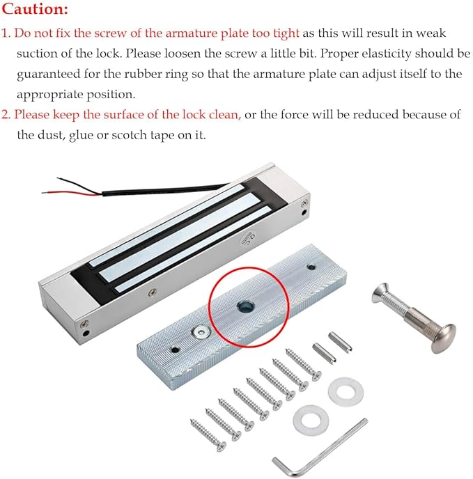 Electric Magnetic Lock with Z and L Bracket 180KG 350LBS Holding Force - Image 3