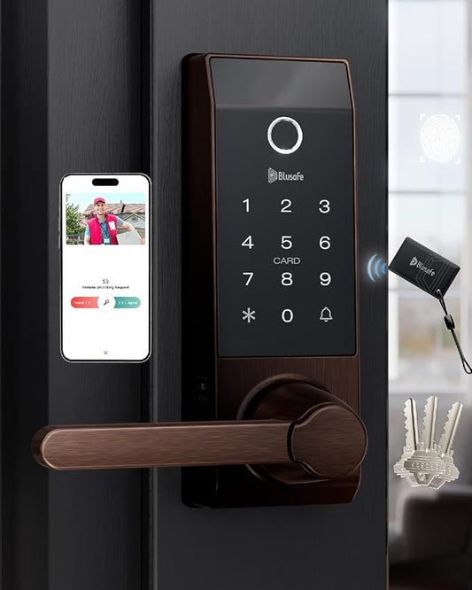 Smart Lock Doorbell Fingerprint Smart Door Lock Deadbolt by Blusafe