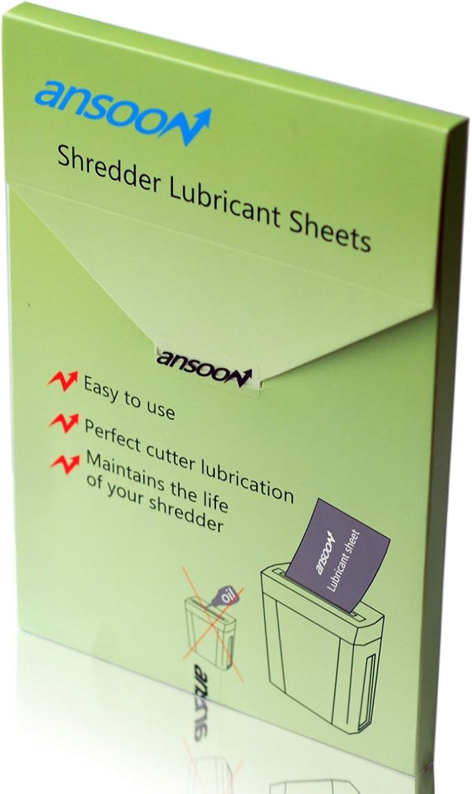 Ansoon Paper Shredder Lubricant Lubricating Sheets, Paper Shredder Oil - Image 2