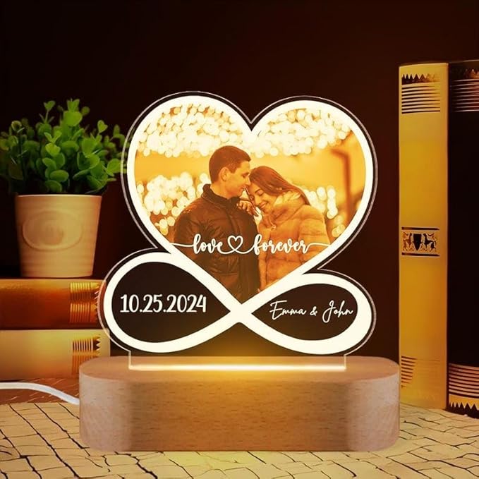 Personalized Couple Night Light, Custom Photo - Image 3