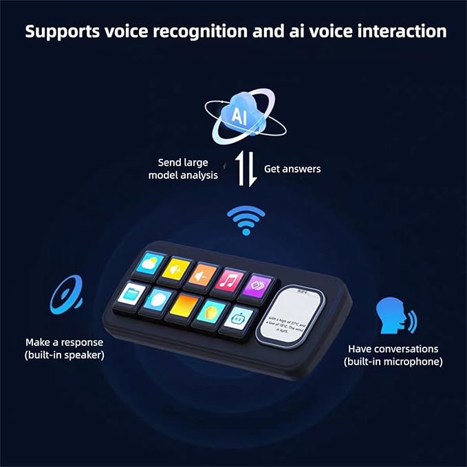 Yunseity AI Voice Control Panel, 10 LCD Mechanical Buttons - Image 4