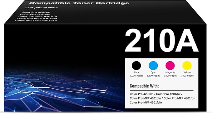 GoFlowmo 210A Toner Cartridge 4 Pack Set Compatible Replacement by Unknown