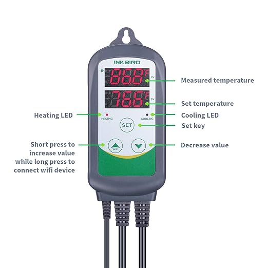 Inkbird WiFi ITC-308 Digital Temperature Controller Thermostat Remote - Image 3