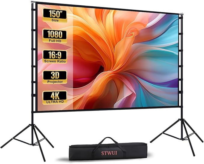 STWUI Projector Screen with Stand by STWUI