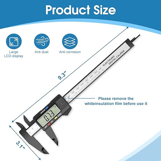 Digital Caliper Calipers Measuring Tool, 0-6inches Electronic Caliper - Image 5