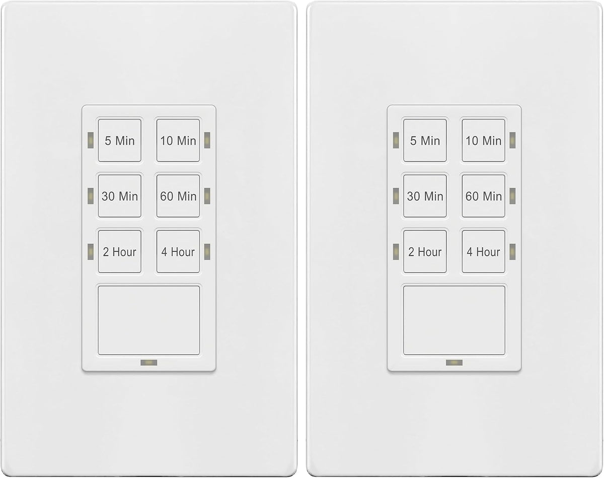 TG 4 Hour No Neutral Wire Countdown Timer Switch, 5-10-30-60 Min, 2-4 Hour