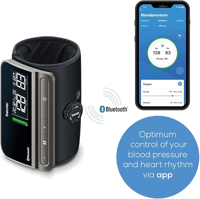 Beurer BM81 easyLock Automatic Upper Arm Blood Pressure Monitor, Smart Cuff - Image 5