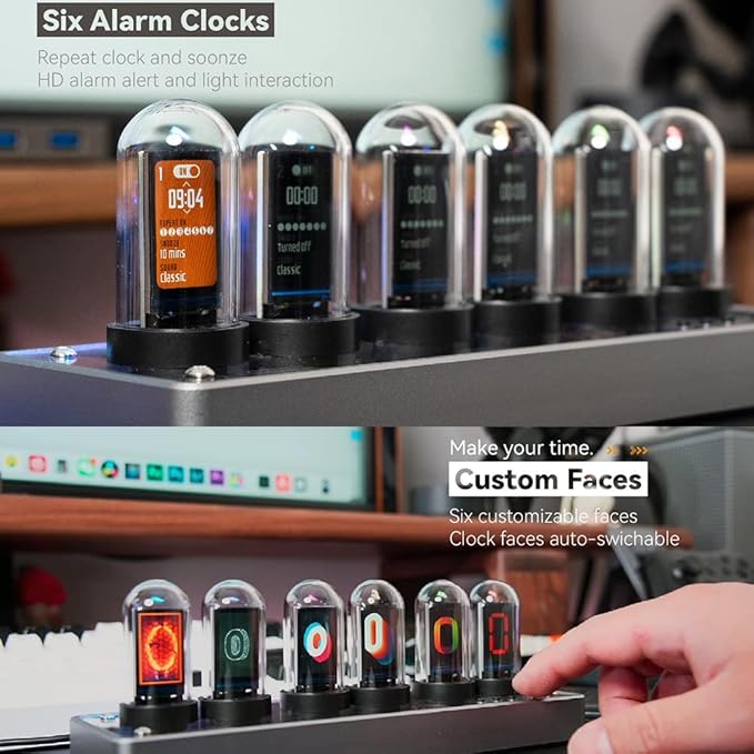 Adventurers IPS Nixie Tube Clock, Creative Electronic DIY Nixie Tube Clock - Image 6