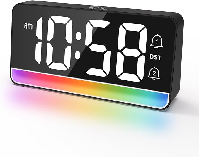 Alarm Clocks for Bedrooms, Digital Bedside Clock by oviouit