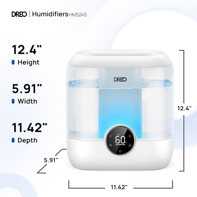 DREO Smart Humidifiers for Bedroom, 6L Top Fill Supersized Cool Mist Humidifier - Image 8