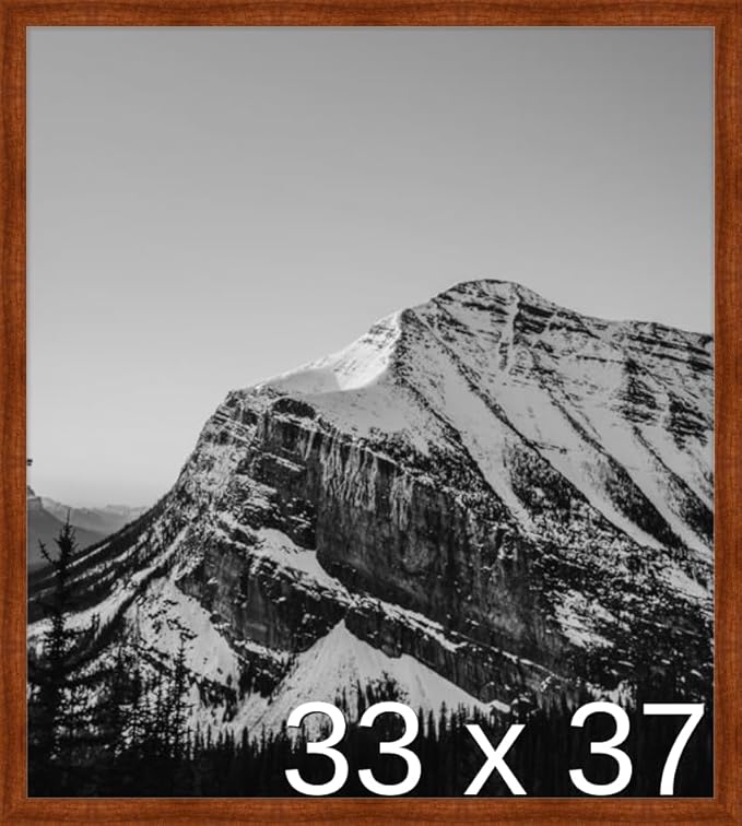 Frame It Easy 33 x 37 Russet Wood Frame by FrameItEasy
