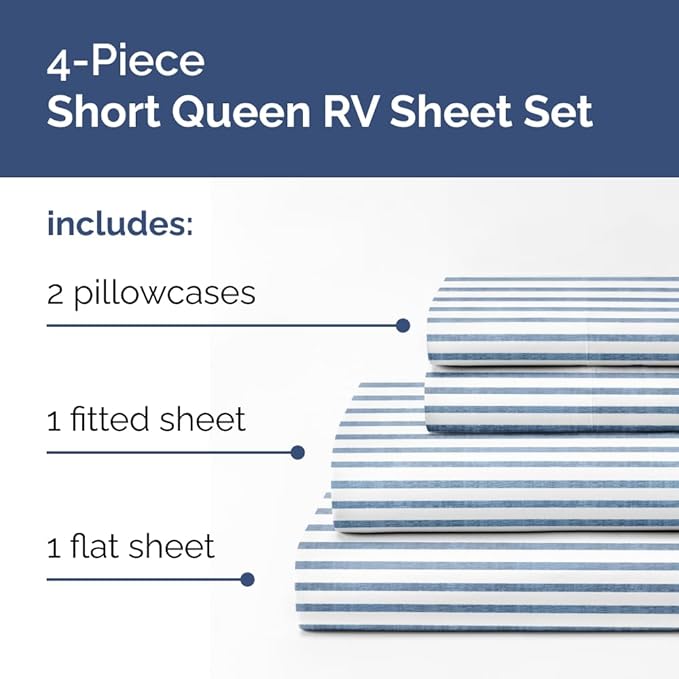 RV Short Queen Sheet Set 60 X 75 - Image 2