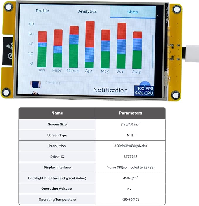 Hosyond 4.0'' 320x480 Touch Screen - Image 4