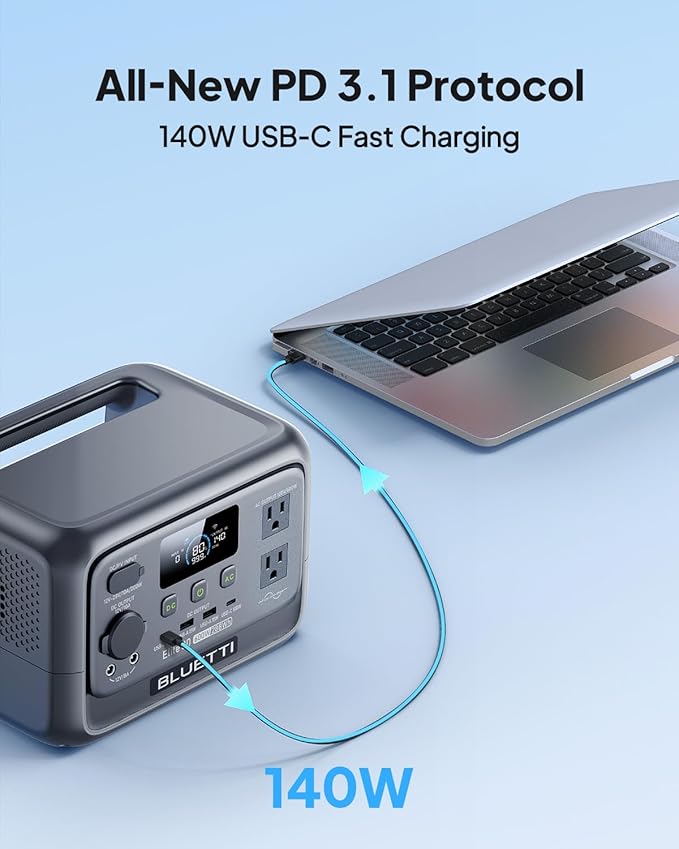 BLUETTI Elite 30 V2 Portable Power Station 600W, 288Wh LiFePO4 Battery - Image 5