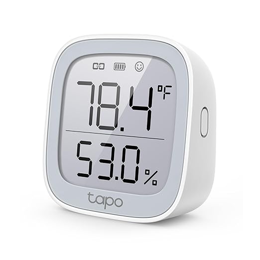 Tapo Smart Temperature and Humidity Monitor, 2.7" E-Ink Display, Swiss-Made by Tapo