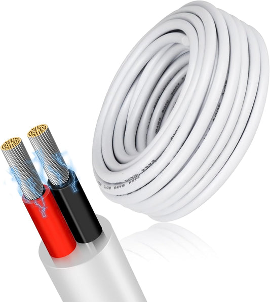 16 Gauge 2 Conductor Electrical Wire, 100FT Low Voltage 16/2 Tinned Copper