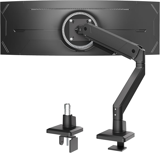 monTEK Single Monitor Arm for Max 45 Inch Ultrawide Screens Adjustable Monitor by monTEK