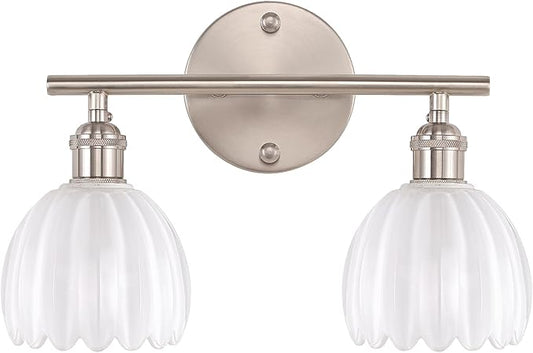 Shenmoyl Bathroom Light Fixtures, 2-Light Vanity Wall Light Over Mirror by Shenmoyl