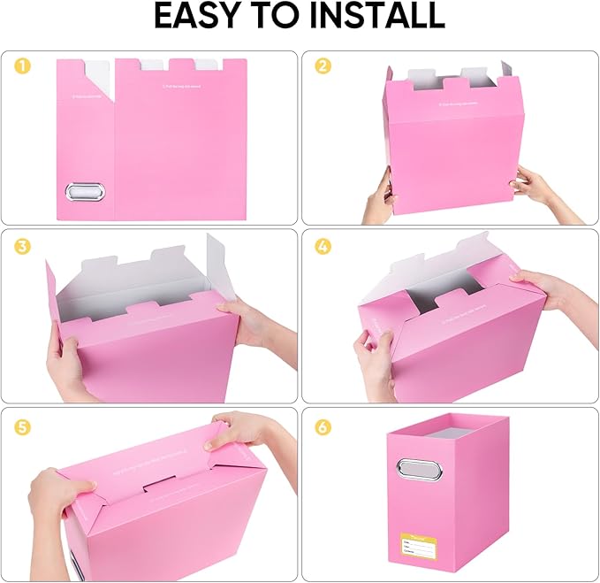 BALEINE File Organizer Box, Cardboard File Folder Organizer - Image 6