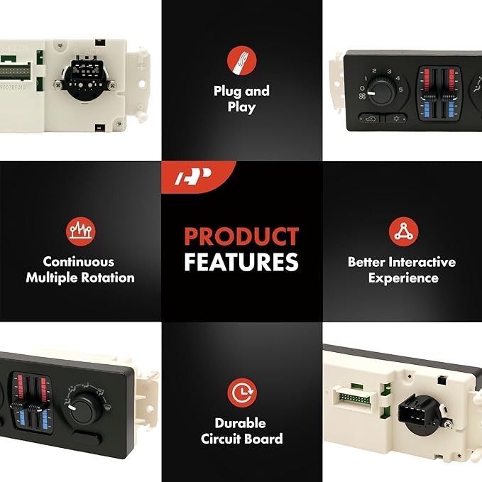 A-Premium Manual Climate Control Module A/C& Heater Control Panel Compatible - Image 7
