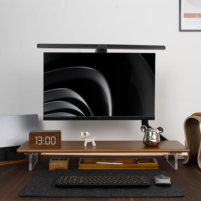 ROCDEER Bamboo Monitor Stand Riser by Rocdeer