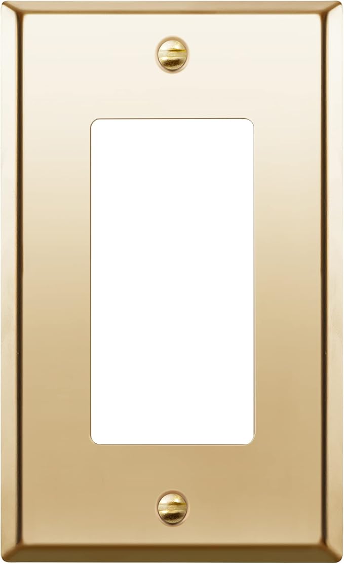 ENERLITES Decorator Switch or Outlet Metal Wall Plate, Stainless Steel Outlet by Enerlites