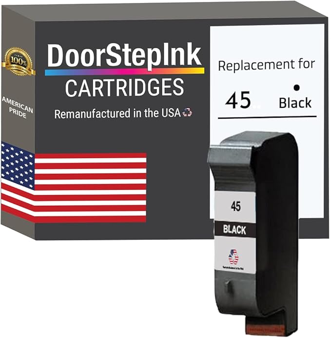 DoorStepInk 45 Black Remanufactured Ink Cartridge Replacement by DoorStepInk