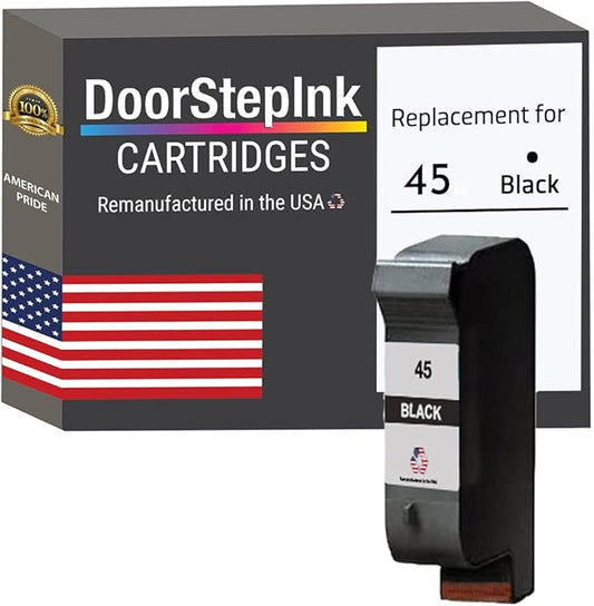 DoorStepInk 45 Black Remanufactured Ink Cartridge Replacement by DoorStepInk
