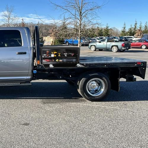 48 inch steel black underbody truck tool box on a desk or shelf