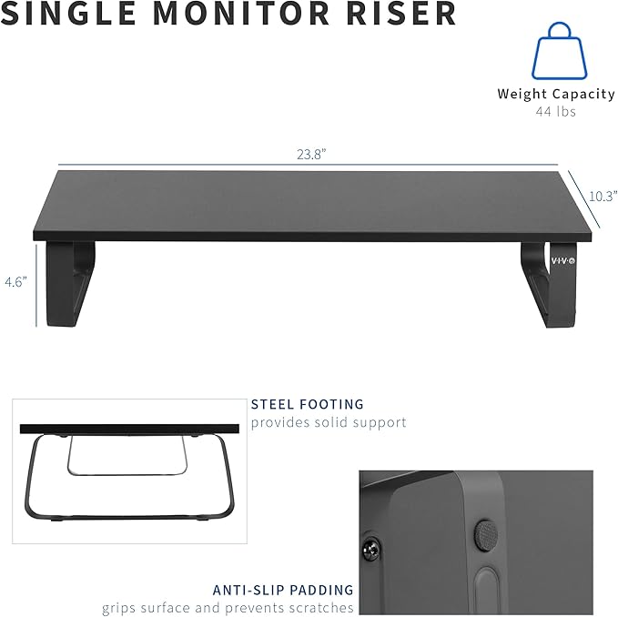 VIVO Monitor and Laptop Stand, 24 inch Desktop Riser, STAND-V000D - Image 2