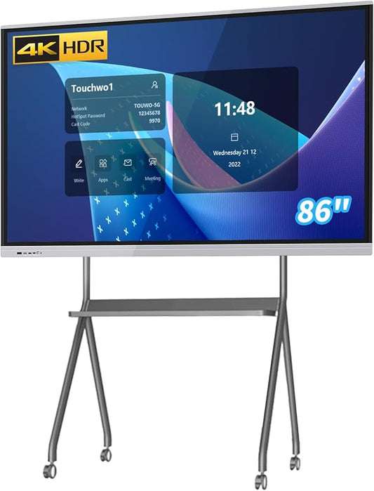 TouchWo 86" Touchscreen Monitor Smart Board, 4K Interactive Presentation by TouchWo