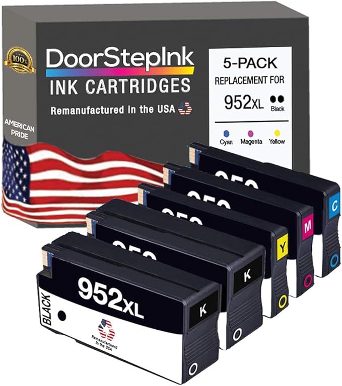 DoorStepInk 952XL 2 Black, 1 Cyan by DoorStepInk