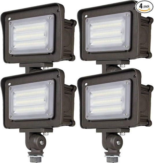 DAKASON 30W LED Flood Light Outdoor, Dusk-to-Dawn Photocell 180° Adjustable by DAKASON