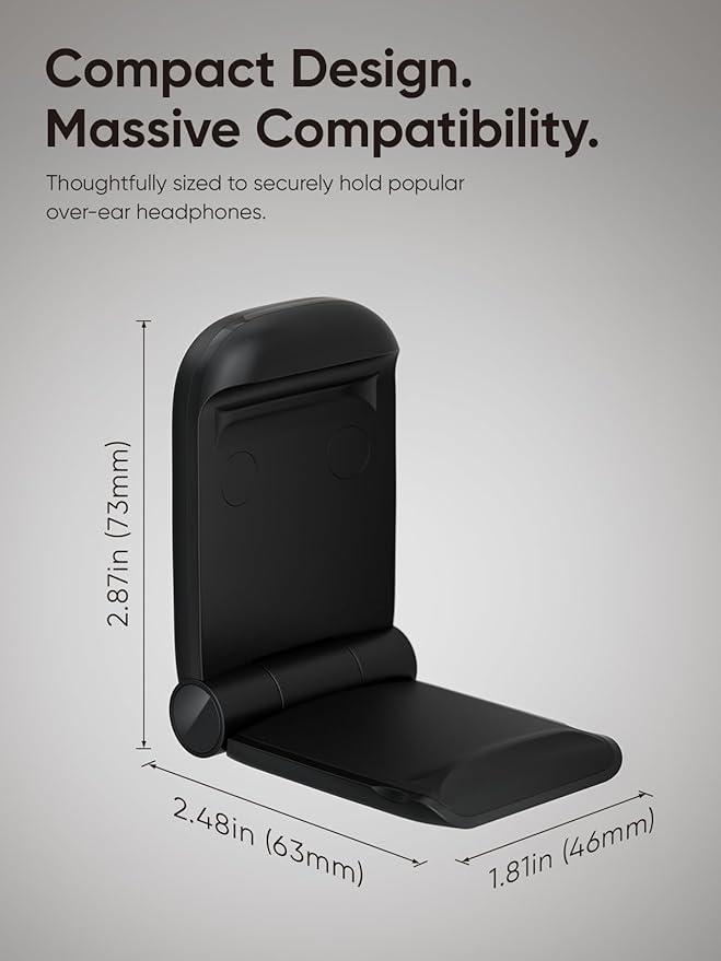 MAMUVIMO Headphone Stand, Headset Stand Foldable ＆ Sticky, Headphone Holder - Image 7
