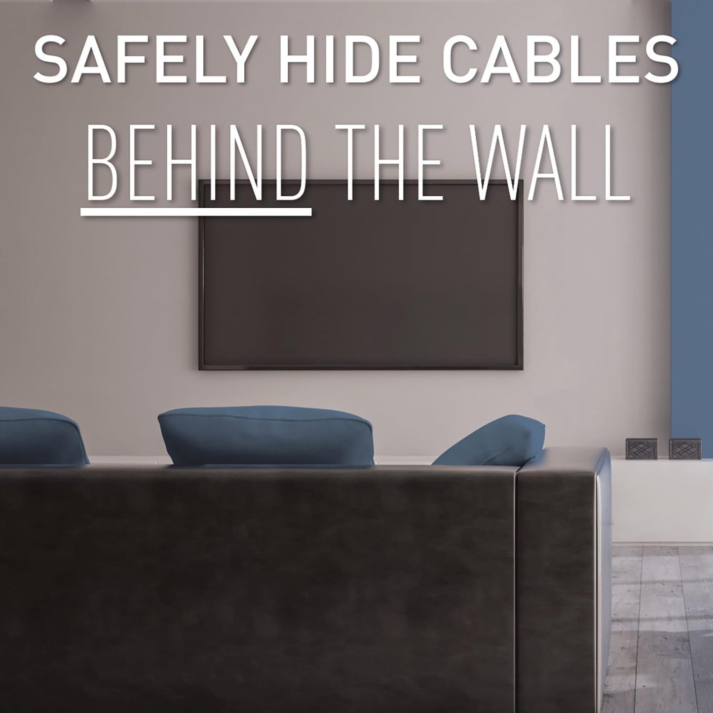 Legrand - Wiremold Cord Cover with Grommets, Wall Mount TV Cord Hider, 2 Pack CCA62W