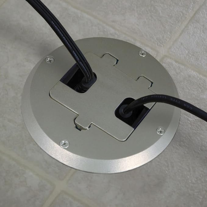 RACO 6239SS Floor Kit with Recessed Duplex 15A TR Device and Adjustable Steel - Image 2