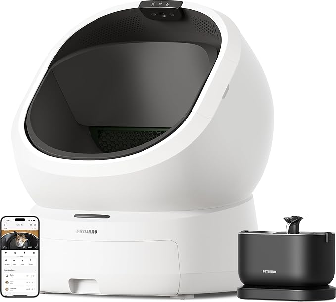 Bundle of PETLIBRO Upgrade Luma Automatic Cat Litter Box + Cordless Cat Water by PETLIBRO