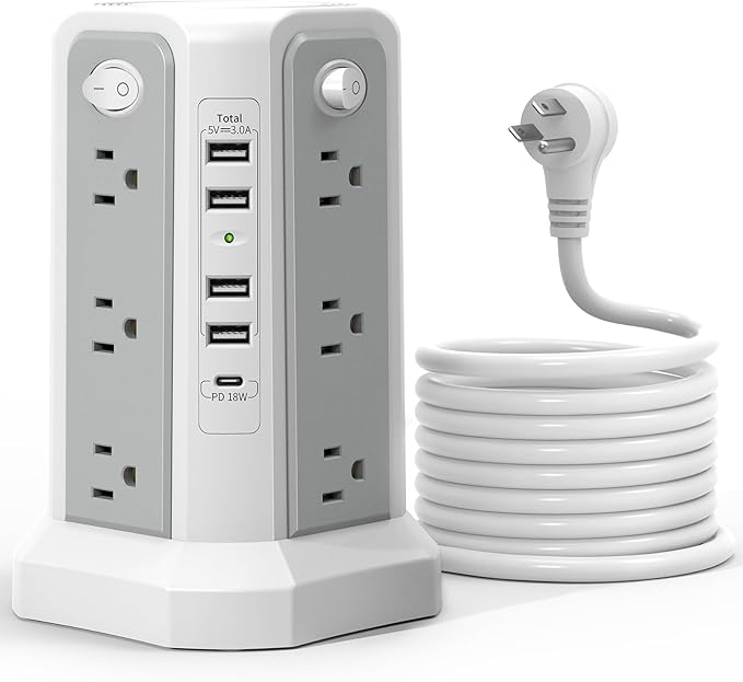 Surge Protector Power Strip Tower by PASSUSSurgeProtectorTower