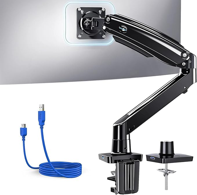 HUANUO Single Monitor Arm for 13-49 inch Screens, Ultrawide Computer Monitor by HUANUO