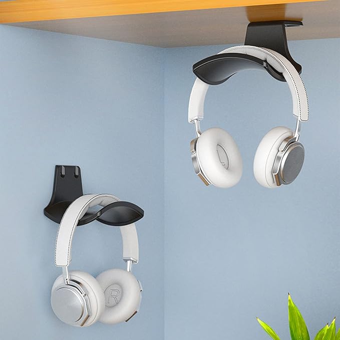 SIROLISA 2-Pack Never Fall Headphone Hooks Hanger Wall Mount, Headset Holder - Image 5