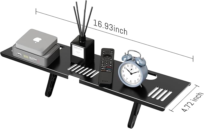 Adjustable Steel TV Top Shelf, Floating TV Stand, Universal Monitor Shelf - Image 2